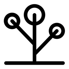 Branch tree icon in outline. Simple nature vector illustration — pixel-perfect icon.