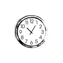 clock isolated on white	