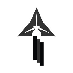 Travel Logo Simple Airplane Flying Logo