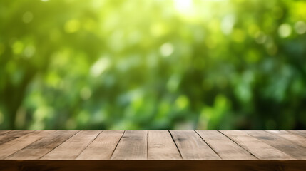 Empty wooden table background