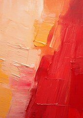 Texture of red painted wall, close up of abstract rough red golden yellow white painting texture...