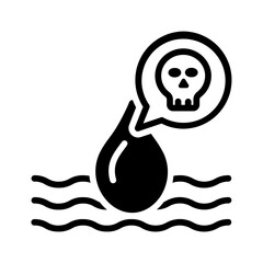 Solid black icon for Contaminated