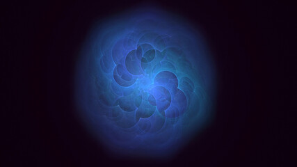 3D manual rendering abstract round light background