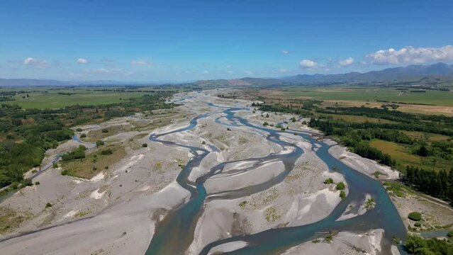 Braids In River In Hanmer Springs New Zealand