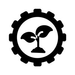 Solid black icon for Biotechnology