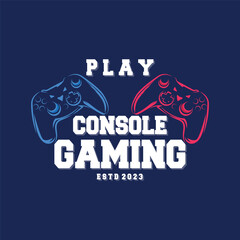 Game Console Logo, Gamer Design Gamepad Illustration Symbol Template