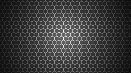 Abstract geometric hexagon black and white pattern background. Vector illustration.