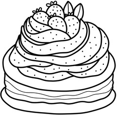 piece of cake outline 