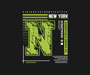 urban street style modern typography new york slogan. abstract design with the grunge style. Vector for print tee shirt, typography, poster, streetwear, hoodie, etc