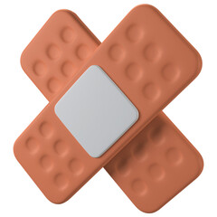 Band aid 3d icon isolated