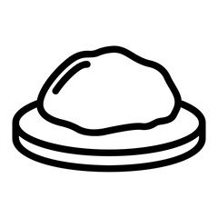 dough outline icon