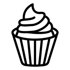 cupcake outline icon
