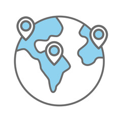 Globe world icon vector on trendy design