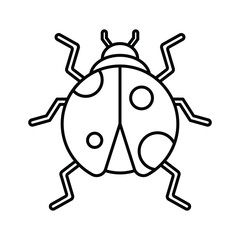 Lady bug icon vector on trendy design