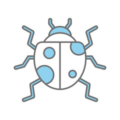 Lady bug icon vector on trendy design