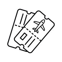 Plane ticket icon vector on trendy design