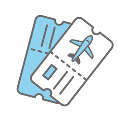 Plane ticket icon vector on trendy design