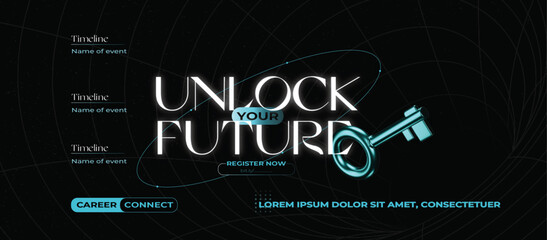 Facebook cover UNLOCK YOUR FUTURE theme