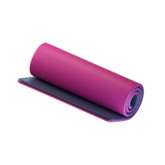 Yoga mat 3d icon illustration