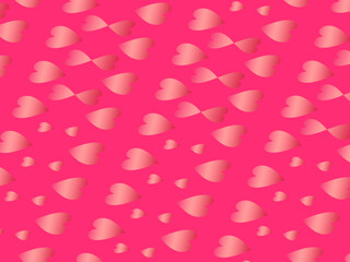 Hearts background with modern ornaments, red color, perfect for valentines, letters, gifts, prizes, surprises, etc.