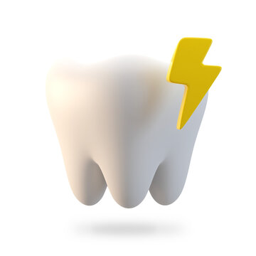 Tooth 3d icon illustration
