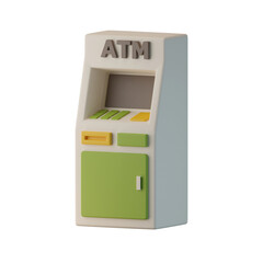 ATM 3d icon illustration