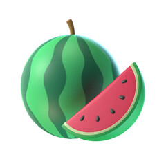 Watermelon 3d illustration icon
