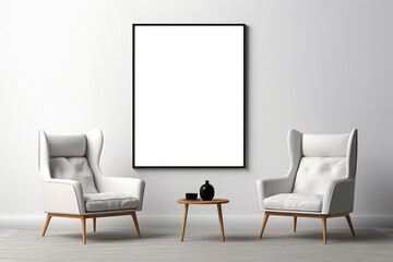 Minimalist Poster Frame Mockup created with Generative AI
