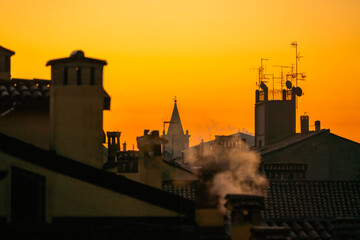 Fototapeta premium Bologna capital of the Emilia Romagna region urban architecture images historical buildings two towers Maggiore square San Petriono basilica