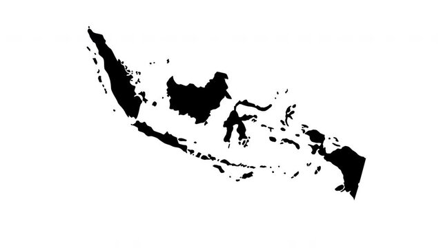 animated video of the Indonesian map icon