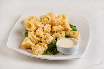 squid served with a nice sauce