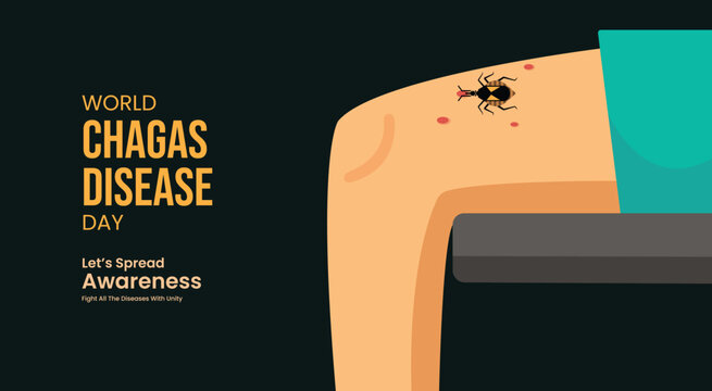World Chagas Disease Day, banner, poster, social media post, vector illustration, awareness, April 14, World parasite Day, international, typography, banner, brochure, flyer, American Trypanosomiasis