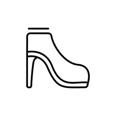 High heels outline icons, minimalist vector illustration ,simple transparent graphic element .Isolated on white background