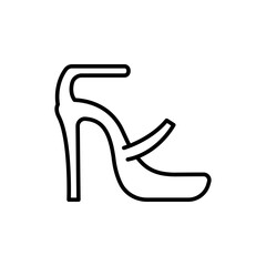 Fototapeta premium High heels outline icons, minimalist vector illustration ,simple transparent graphic element .Isolated on white background