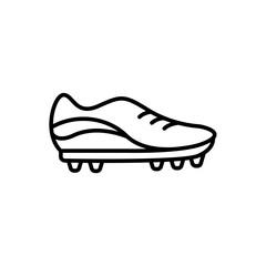 Football shoes outline icons, minimalist vector illustration ,simple transparent graphic element .Isolated on white background