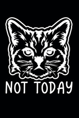 Cat Face T shirt design 