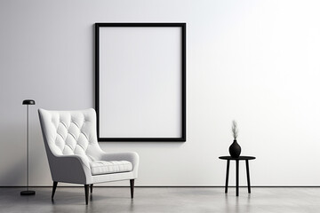 Minimalist Poster Frame Mockup created with Generative AI