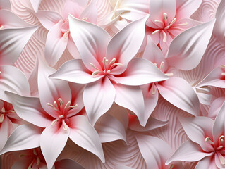 Obraz na płótnie Canvas Pink lily-framed 3d wallpaper