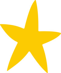 Handdrawn Yellow Star Shape Cute Decorative