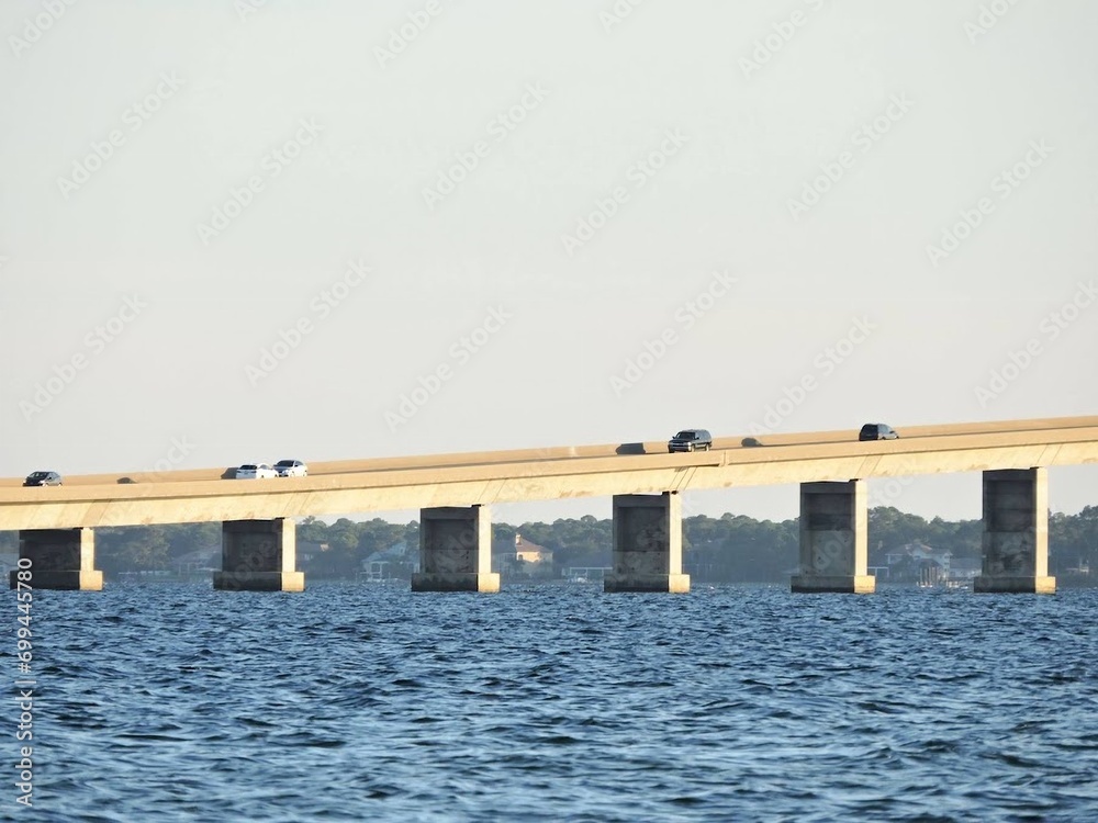 Wall mural bridge over the bay