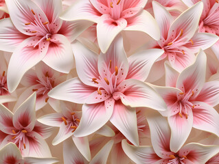 Naklejka premium Pink lily-framed 3d wallpaper