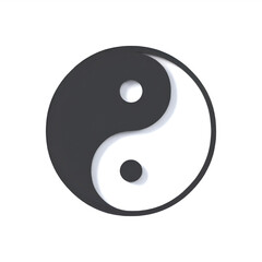 3D yin yang - obrazy, fototapety, plakaty