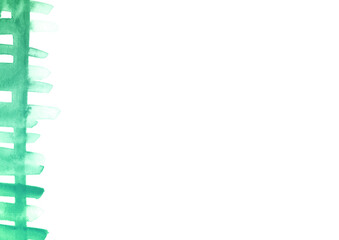 グリーンの格子模様のような水彩テクスチャの背景イラスト素材