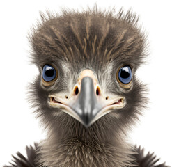 Baby emu isolated on transparent background. PNG