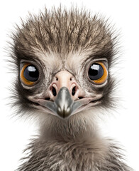 Baby emu isolated on transparent background. PNG