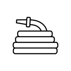 Obraz premium Water hose outline icons, minimalist vector illustration ,simple transparent graphic element .Isolated on white background