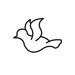 Obraz premium Bird outline icons, minimalist vector illustration ,simple transparent graphic element .Isolated on white background