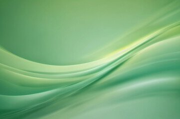 Abstract  dynamic wave gradient banner background with soft green color. Generative AI.