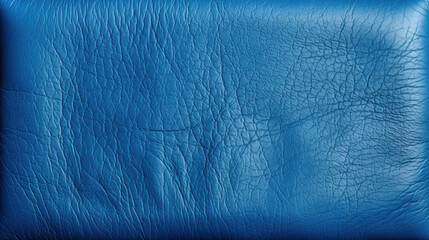 Close-up of blue leather material highlighting its textured surface and detail, suitable for backgrounds or design elements. - obrazy, fototapety, plakaty