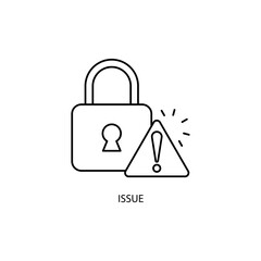 Issue concept line icon. Simple element illustration. Issue concept outline symbol design.